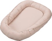 Ľanové hniezdo pre bábätko púdrovo ružová