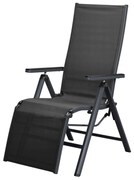 Livarno home Hliníkové kreslo Houston, sivé  (100386203)