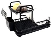 Orion Odkvapkávač na riad, čierny, 2-poschodový, RADKA2