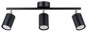 Sollux SL.1128 - Bodové svietidlo LEMMI 3xGU10/40W/230V čierna