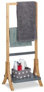 Bambusový stojan na uteráky s policou RD4982