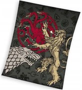 Veľká deka Hra o tróny - motív Pieseň ľadu a ohňa - 150 x 200 cm
