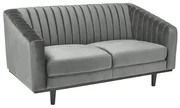 Sedacia súprava Asprey Velvet, sivá / čierna