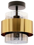 Prisadený luster SPIEGA 1xE27/60W/230V zlatá/čierna