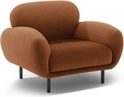 Terakotové kreslo z textílie buklé Poppy – Micadoni