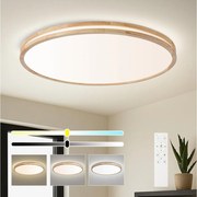 Brilagi - stlmiteľné LED svietidlo MOLINA 128W/230V 3000-6000K, dub, priemer 100 cm +DO