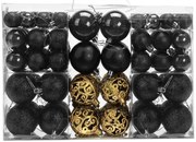 Vianočné gule KL-21X04 čierne (100 ks)