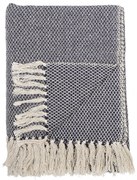 Bloomingville Prehoz z recyklovanej bavlny Blue Cotton 160 × 130 cm