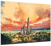 Obraz - Maľované mesto (70x50 cm)