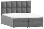 Sivá boxspring posteľ s úložným priestorom 140x200 cm Flip – Ropez