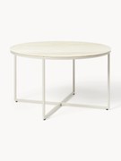 Okrúhly konferenčný stolík so sklenenou doskou's travertínovým vzhľadom Antigua