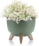 PLASTOVÝ KVETINÁČ ROSA LINEA ECO 18X29 CM ZELENÁ