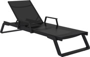 TROPIC ARM záhradné lehátko black/black