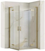 Sprchový kút Hugo Rea K6609 90x90x200,5 gold brush