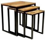 Odkladacie stolíky Gita sada 3 ks z masívu mango GITA-OST