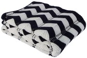 Tmavomodrý bavlnený pléd Homemania Decor Cozy, 130 x 170 cm