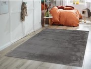 Koberec Laza 80x150 cm,  tmavo šedý, imitácia králičej kožušiny%