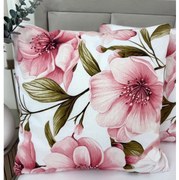 Obliečka na vankúš Japan Blossom 40x40 cm – ružové kvety, 100 % bavlna