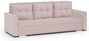 Pohovka pre 3 osoby s funkciou spania FELIX Ružová