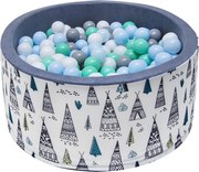 Welox Suchý bazén s loptičkami 90 x 40 cm fun - stany, modrý
