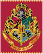 Deka coral fleece Harry Potter - motív erb Hogwarts - nano coral 220 gr./m² - 120 x 150 cm
