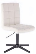 LuxuryForm DESIGN Stolička TOLEDO na čiernom kríži - biela