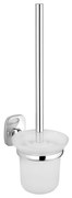 Aqualine - Nástenná WC štetka RUMBA mliečne sklo/lesklý chróm