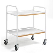 Policový gastro vozík BERTA, 2 police, 760x520 mm, biely