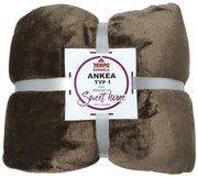 Obojstranná deka, hnedá, 200x220, ANKEA TYP 1