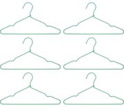 House Doctor Vešiaky na šaty Wire Green – sada 6 ks