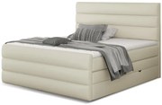Kontinentálna boxspring posteľ Carmen, béžová 160x200cm (Soft 33, Cand 16)