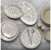 Jedálna súprava 29 ks hnedá/zelená/porcelán