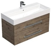 Kúpeľňová skrinka s umývadlom SAT Cube Way 100x53x46 cm dub Wellington matný CUBE461002DWSAT