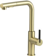 Deante Momi, drezová batéria s výsuvným výtokom h-348, zlatá matná, DEA-BKM_R73M