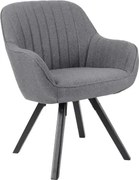 Jedálenská stolička Chrissy, stredne šedá tkanina%