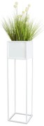 Kvetinový stojan Xail 90 cm biely