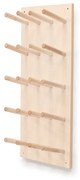 Nástenný stojan na topánky PERO, 10 párov topánok, 440x195x1025 mm, breza