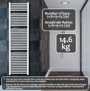 Aquamarin vertikálny kúpeľňový radiátor JG80515
