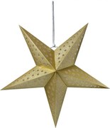 Zlatá závesná vianočná papierová hviezda L - 60*22*60 cm