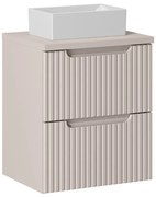 Závěsná skříňka Nova Cashmere Gaja II s deskou a umyvadlem kašmírová