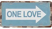 Ceduľa značka One Love