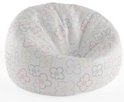 Sedací vak Cocoon detské kvítie - detský, krémová