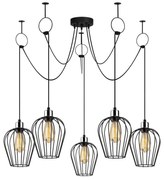 Luster na lanku TEL 5xE27/40W/230V pavúk