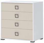 Komoda Kiki F4-BE/KI-01 white/sand