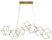 LED Luster na lanku LED/28W/230V 3000K zlatá