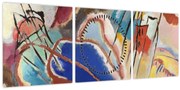Obraz -  Vasily Kandinsky, Improvisation No. 30 (Cannons), reprodukcia (s hodinami) (90x30 cm)