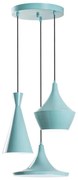Luster na lanku TOM 3xE27/40W/230V modrá