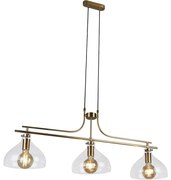Searchlight 31031-3PB - Luster na lanku MARGARITA 3xE27/60W/230V mosadz
