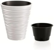 Kvetináč Small Sand s vložením biely