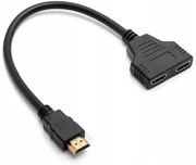 Verk 06291 Rozbočovač signálu HDMI FULL HD 2 porty, 30 cm čierna